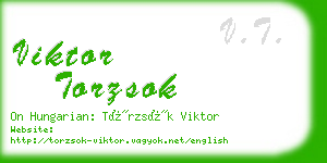 viktor torzsok business card